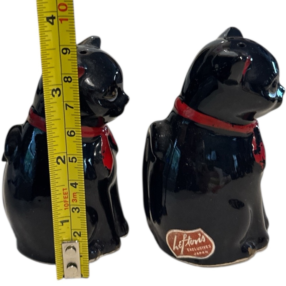 Vintage Lefton Ceramic Cat Salt & Pepper Shakers made in Japan - Picture 7 of 8